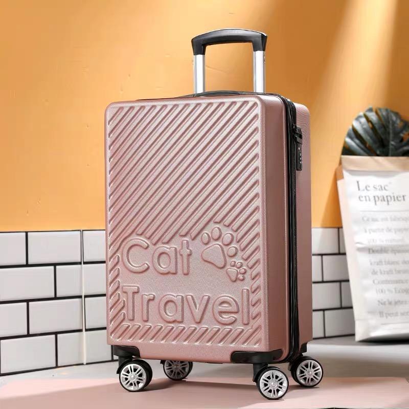 

Kid's Suitcase Cute Cat Rolling Luggage Travel Trolley Children's Big Bag Women Cartoon Carry On Cabin Student Suitcases