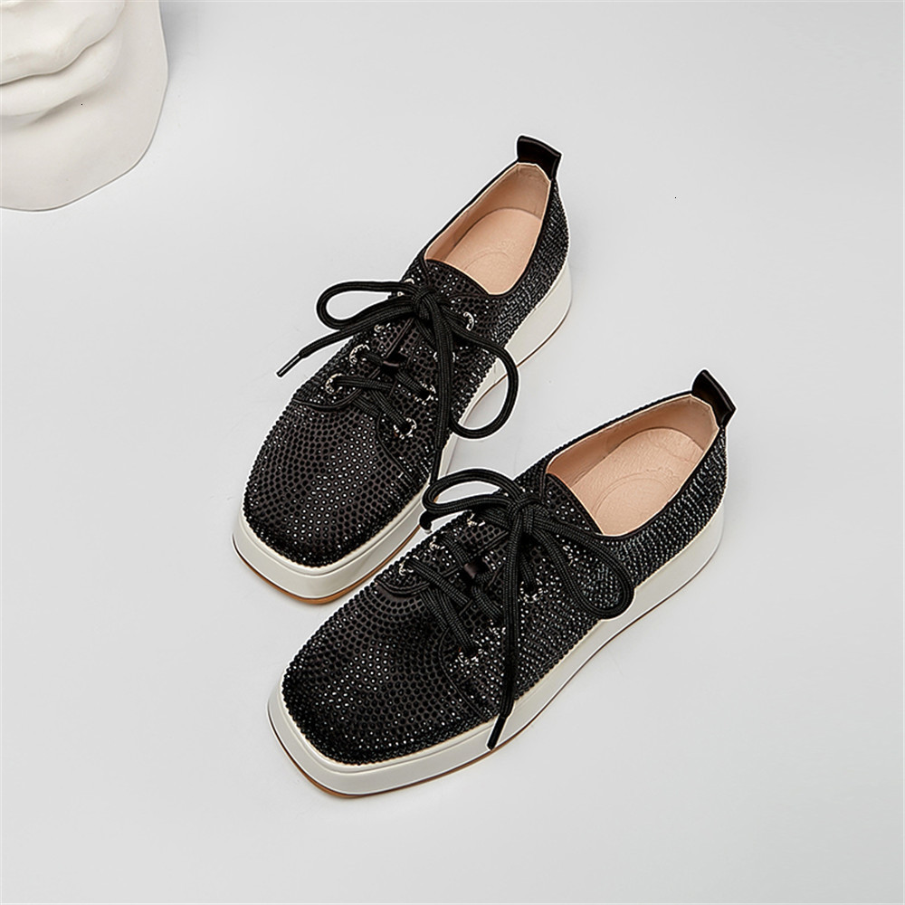 

genuine arrival of Dress Shoes leather women lining material crystal platform rentals to toe round foot casual handmade shoes PARW, 1# shoe box