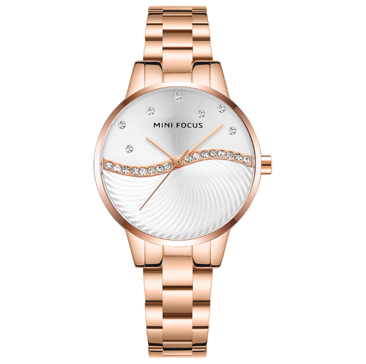 

Fashion and Elegant Luxury Stainless Steel Band cwp Womens Watch Japanese Quartz Movement Diamond Crystal Stylish Ladies Watches 0263L MINI FOCUS Wristwatches