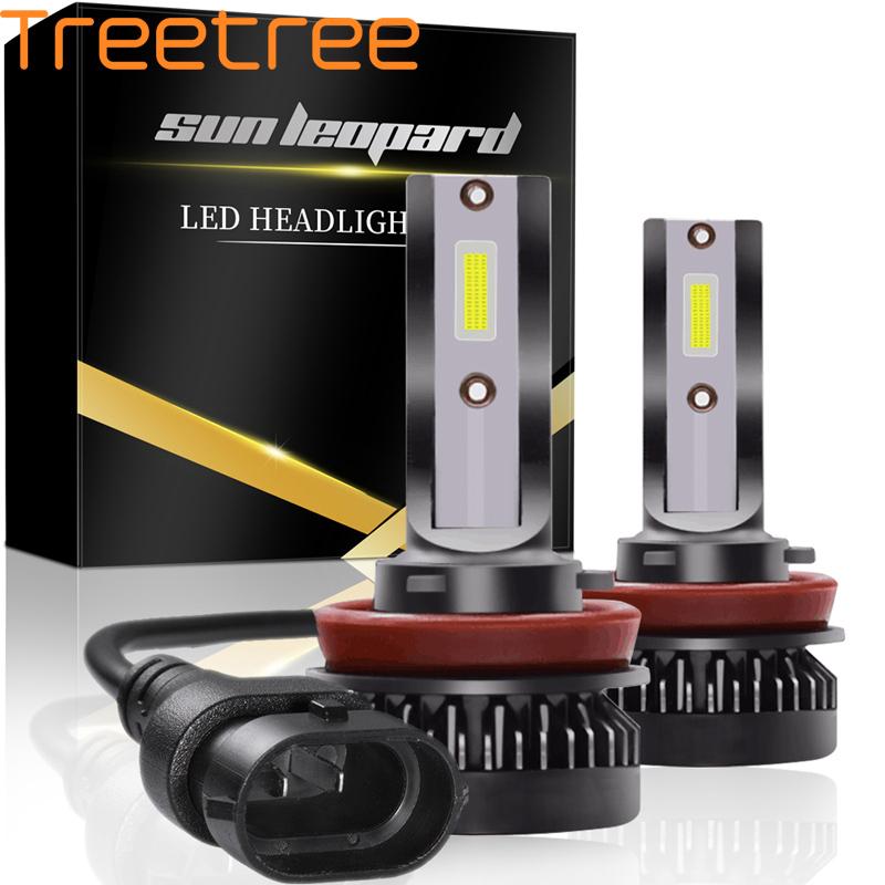 

Car Headlights 2pcs Universal Led H8 H9 H11 Bulbs 6000K Super Bright White Lights Headlamps 8000LM