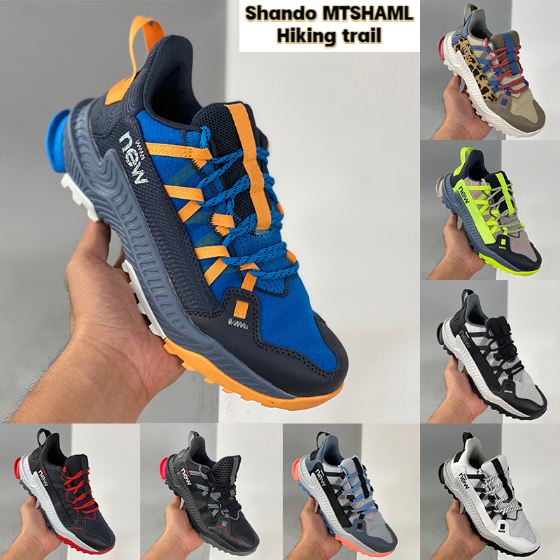 

2022 Newest Shando MTSHAML Hiking trail Shoes black red blue yellow space volt grey white khaki luxury men women designer sneakers trainers, Bubble wrap packaging