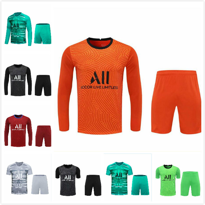 

Adult kit Navas 20 21 goalkeeper Soccer Jersey 2021 Paris Home Away third fourth MBAPPE mens set football Shirt RICO uniform suit, Lavender