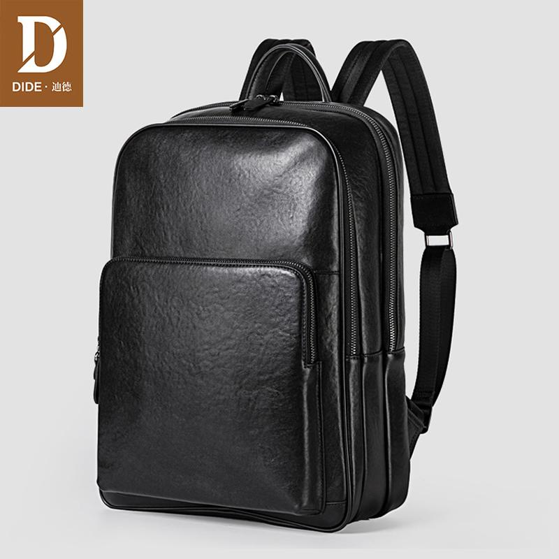 

Backpack DIDE Laptop Genuine Leather Anti-theft Waterproof School Backpacks 16 Inches Men Business Travel Bag, P1012z