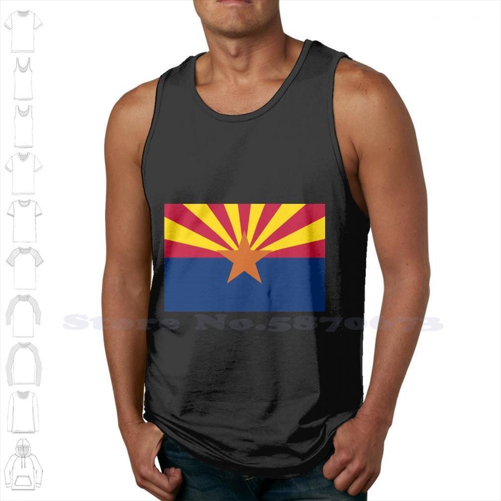 

arizona state flag black white sleeveless tank men women phoenix navajo nation four corners, White;black