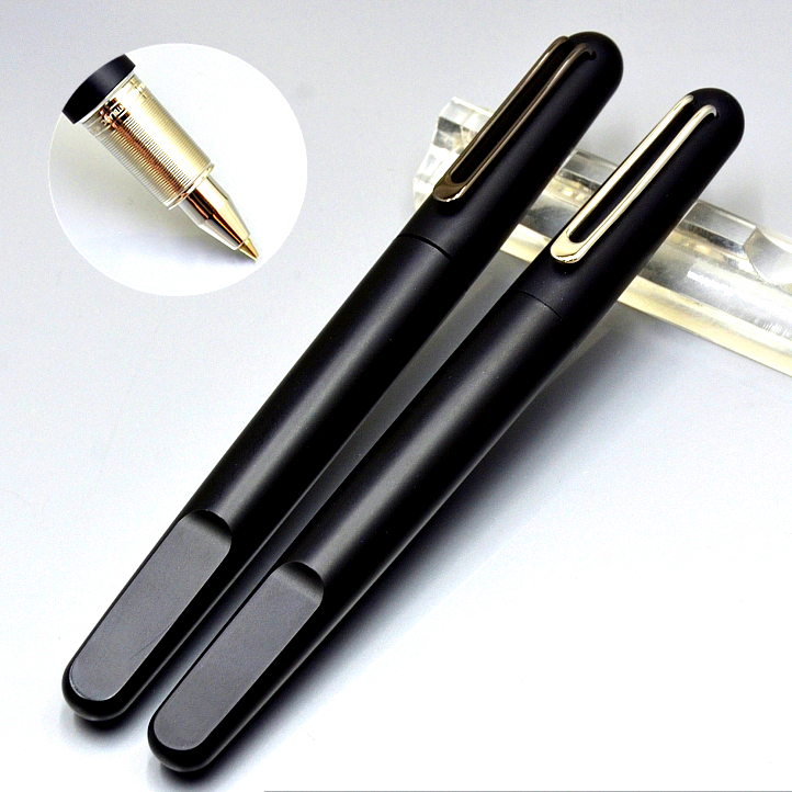 

Luxury Mt pens High quality M series Matte Black Rollerball pen Magnetic Shut cap and Plating carving stationery office school supplies, As picture shows