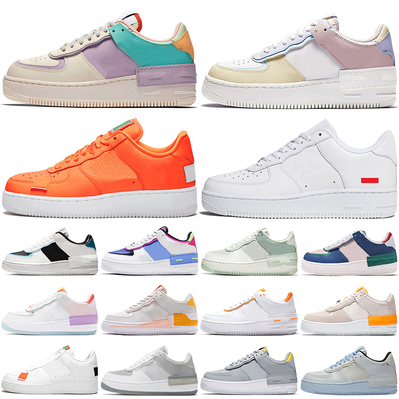 

hotsale shadow 1 running shoes force air women platform sneakers 1s black utility Tropical Twist White Glacier Blue Spruce Aura sports trainers, 36-40 pistachio frost