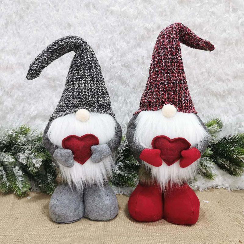 

Christmas Decorations Handmade Swedish Gnome Doll Ornaments Extendable Standing Figurine Toys Holiday Home Party DecorThanks Giving Day Gift