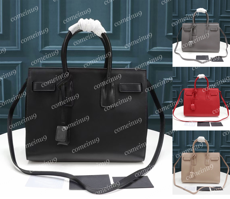 

Wholesale Totes Genuine Leather Handle Classic Shopping Bag Women Shoulder Crossbody Bags with Strap Tag Fashion Designer Zipper Handbags Purse comeinu9 32cm, Black