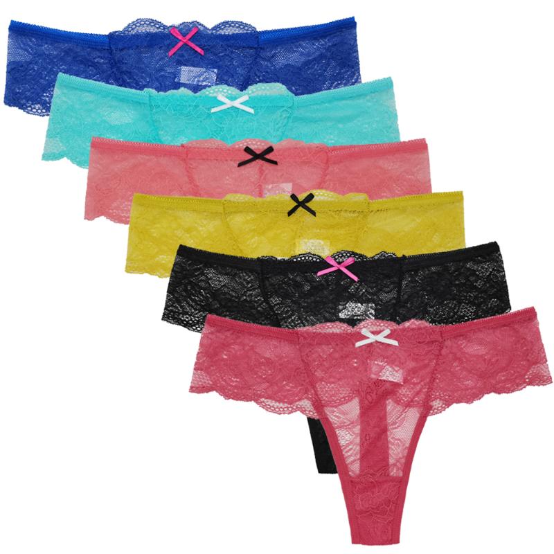 

Women's Panties 12Pcs/Set Lace G-strings Cotton Cozy Transparent Underwear Comfortable Ladies Bikini Pantys Ultra-thin Sexy Lingerie, 87405