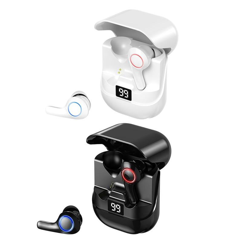 

Wireless Bluetooth Headphones Sports In-Ear Earbuds Waterproof Press Control Stereo LED Display Headsets & Earphones