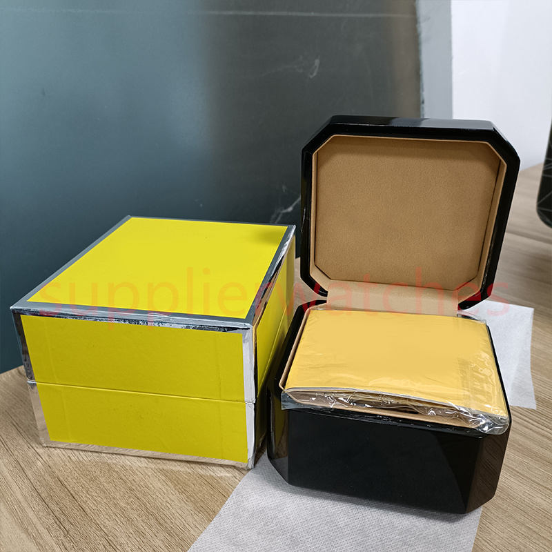 

Hjd High Cases Quality Black Box Plastic Ceramic Leather Material Manual Certificate Yellow Wood Outer Packaging Watches Accessories Cases 2022 251020