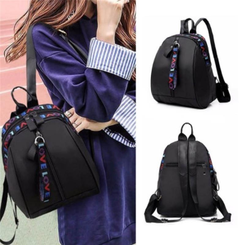 

korean style women mini school bag backpack oxford shoulder for teenage girls multi function small bagpack female phone pouch