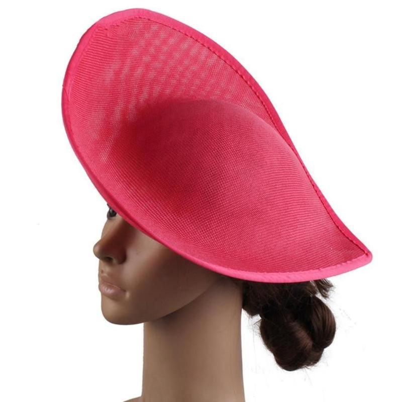 

Hair Accessories 30CM Heart Shape Fascinator Base Imitation Sinamay Hat Millinery Bridal Wedding Accessorie DIY Royal Ascot Party Headwear, Red