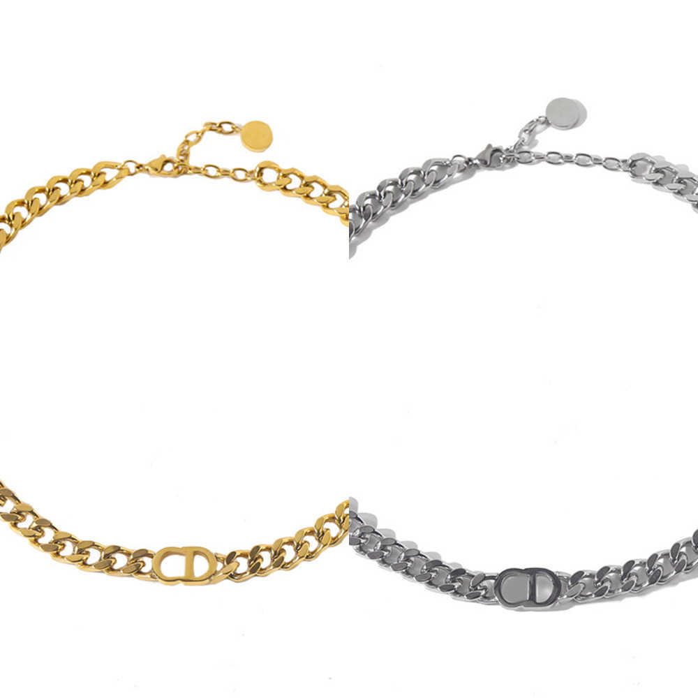 

Bracelets Designer Jewelry Choker [06]Wind 20 new style same CD thick chain titanium steel set