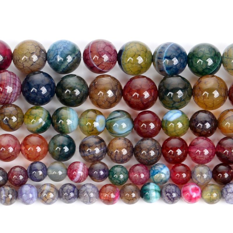 

Other Matte Tourmaline Sardonyx Agate Natural Stone Beads Round For Jewelry Making DIY Bracelets Accessories 6/8/10MM