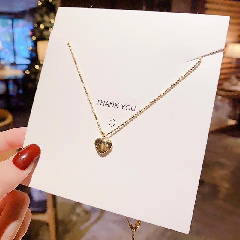 

Spring And Summer Ladies Simple Sweet Titanium Steel Love Necklace Gift Exquisite Jewelry Pendant Necklaces, Silver