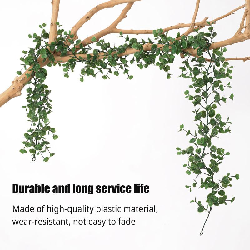 

Decorative Flowers & Wreaths 180Cm Money Leaf Vines Home Decor Artificial Ivy Garland Plants Vine Decorate The Room Wedding Restaurant Pogra