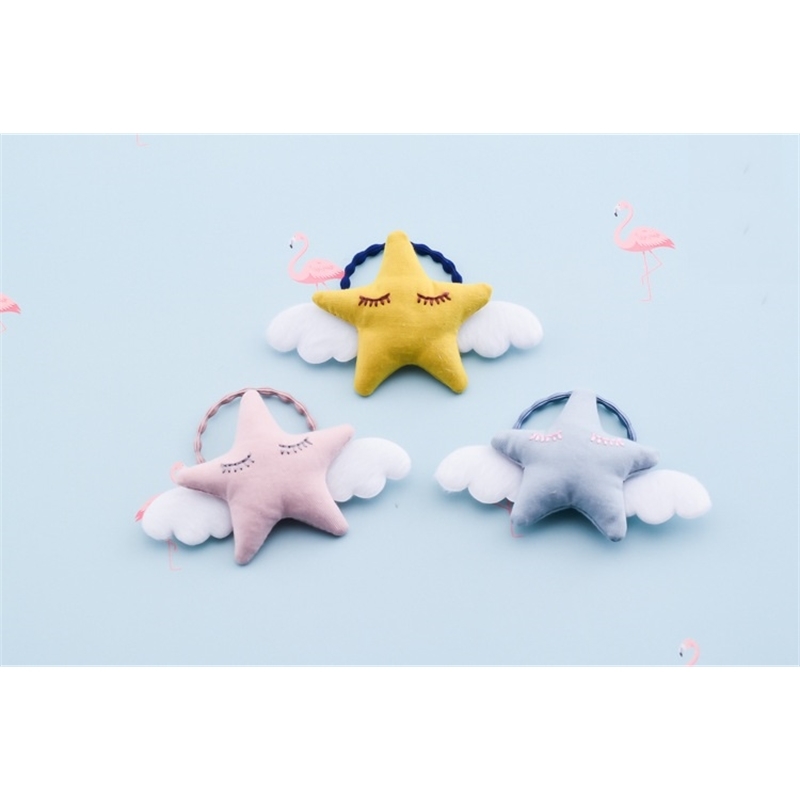 

Boutique 30pcs Fashion Cute Angel Wings Star Elastic Bands Kawaii Solid Cartoon Hair Tie Rubber Band Princess Headwear