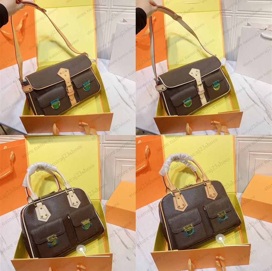 

Manhattan Designer Bag Vintage Monograms coated canvas Outdoor Hobo No Sleeps City Vivian Roomy Tote Versatility On-The-Go Shoulder Bags, 01