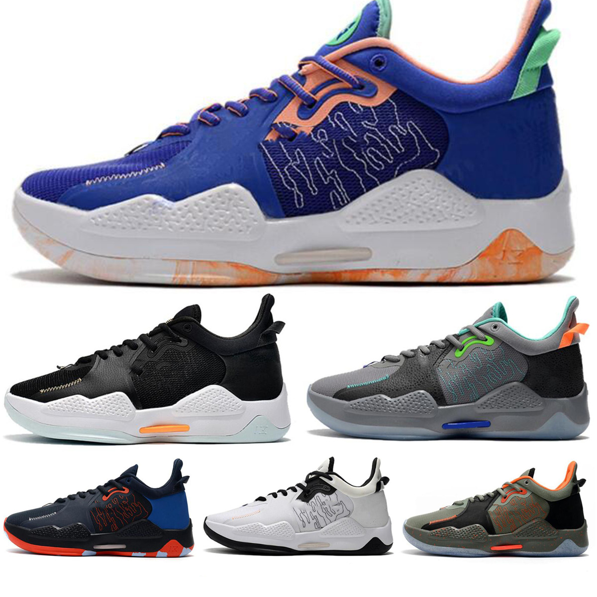 

Mens Paul George Shoe PG 5 V PE 5S Apollo Missions nasa Sales Basketball Shoes PG5 Sports Sneakers, Colour 4 size 40-46