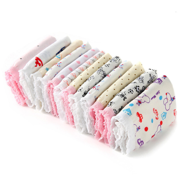 

Panties 10pcs/lot Kids Underwear Girls 100% Cotton Baby Pants Cute Mixed Color Cueca ZJ-MH28T S6VY, As show