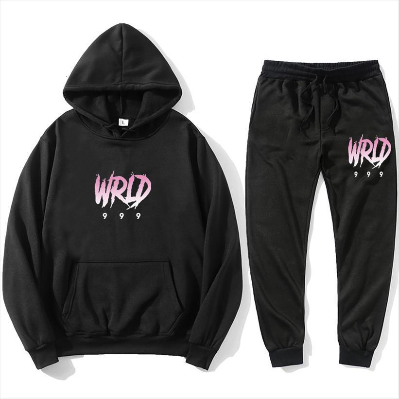 

j uicewrld hoodie suit mens tracksuit sweatshirt jogging pantsjuice wrld juice juicewrld trap rap rainbow tomography world, Gray