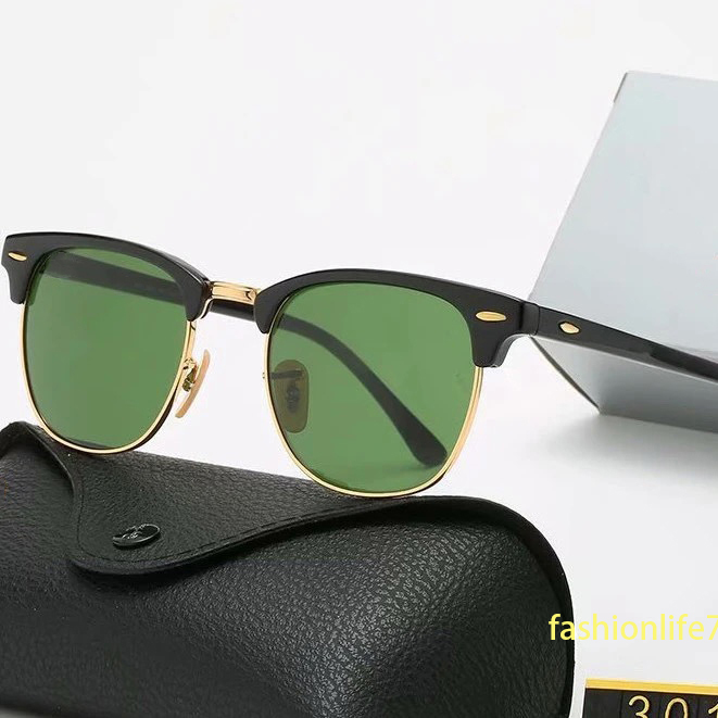 

designer Sunglasses club master classic 3016 fashion driving personality trendy colorized lenses glasses 6 colors factory directly sale full, White;black