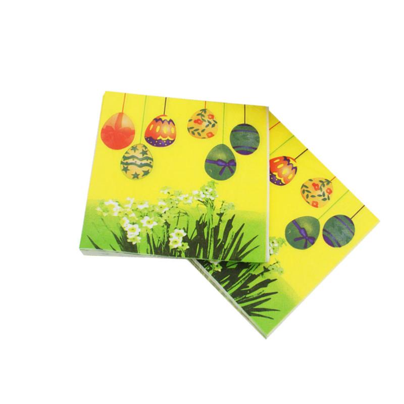 

40pcs Easter Theme Printed Napkins Unique Paper Towel Facial Tissue Interesting Napkin For Party Banquet Daily Use Kitchen