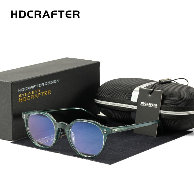 

Fashion Sunglasses Frames HDCRAFTER Acetate Optical Pescription Glasses Frame Retro Myopia Spectacles Round Men Women EyeGlasses Eyewear