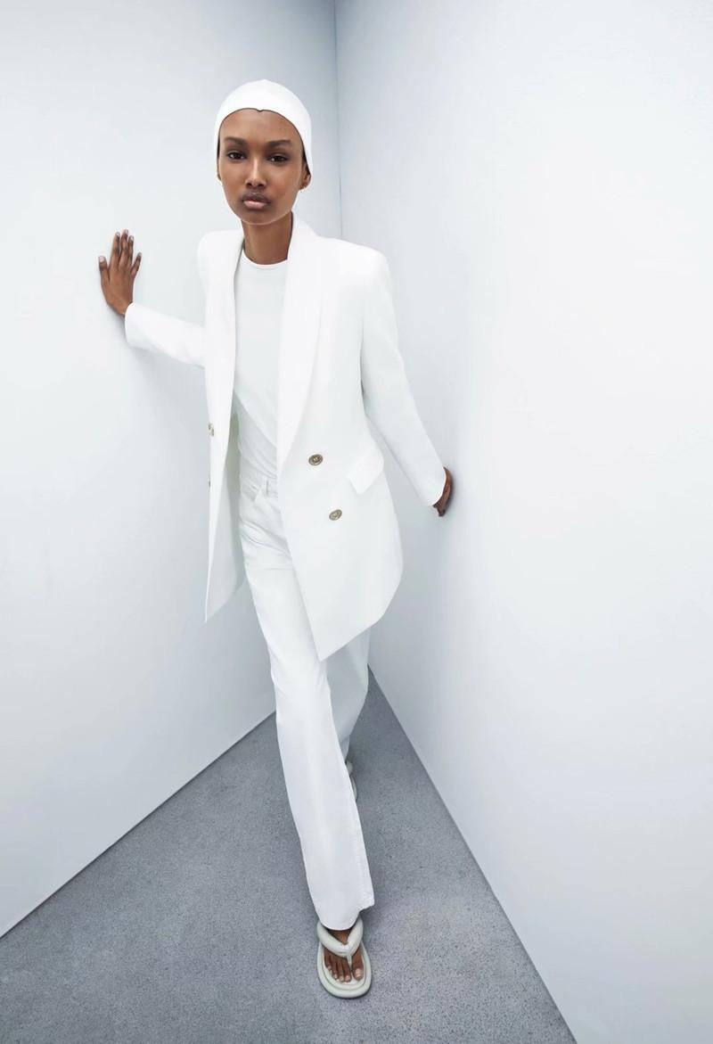 

Women's Trench Coats Ins 2021 Autumn European Office 365 Clothing Long Slim Fashion All-Match Double-Breasted Suit Jacket With Zaraing Style, Tan;black