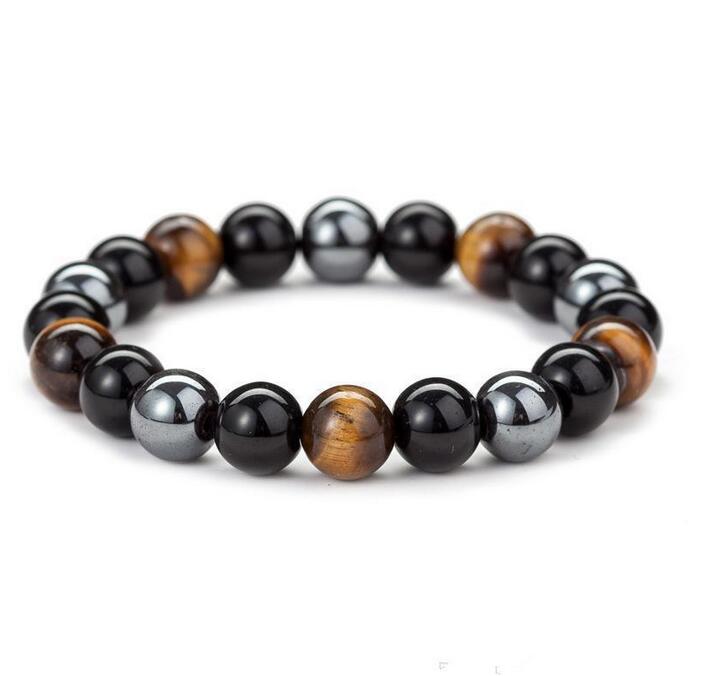

Black Onyx With Natural Hematite Stone Tiger Eye Beaded Strand Wrap Buddha Bracelets Bangles Jewelry Accessories