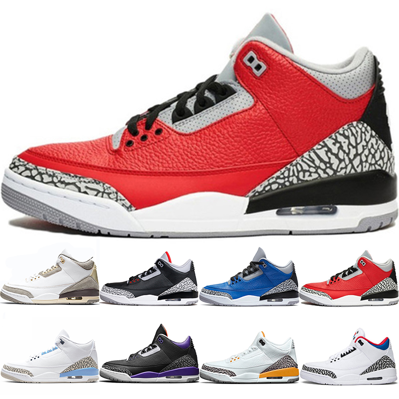 

Wholesale Men Basketball Shoes White Grey Black Cement Varsity Royal Fire Red UNC Court Purple Mens Trainer Sports Sneaker Size 40-47, #3 se unite fire red