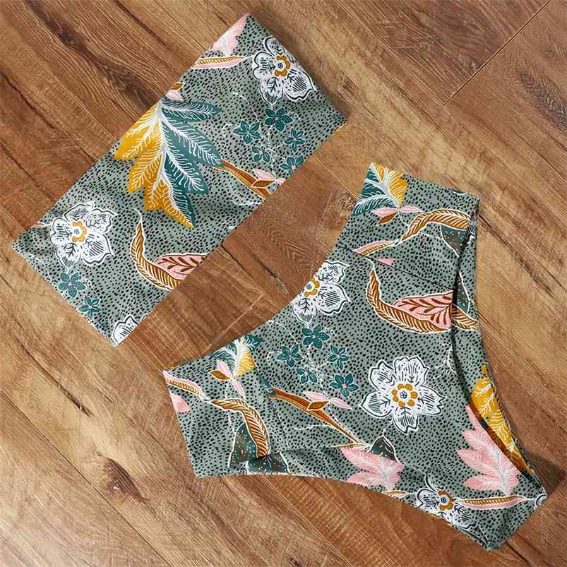 

Off Shoulder Swimsuit Women Bikini Push Up High Waist Sexy Bandeau Swimwear Summer Brazilian Biquini Bathing Suit 210629, B3388rb