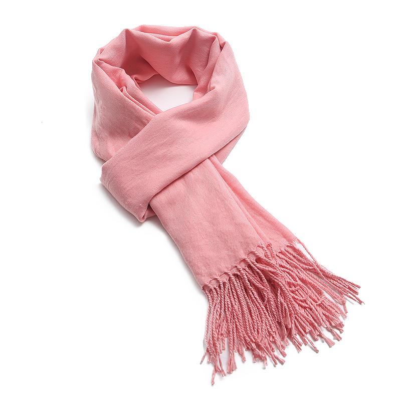 

Scarves Solid Color Cashmere Wool Thick Warm Scarf Shawl Dual-use Female Autumn And Winter Long Section