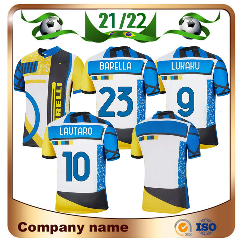 

21/22 LUKAKU Soccer Jersey 2021 Fourth 4TH ALEXIS Shirt LAUTARO VIDAL ERIKSEN SKRINIAR BROZOVIC BARELLA football uniform, 21/22 4th patch