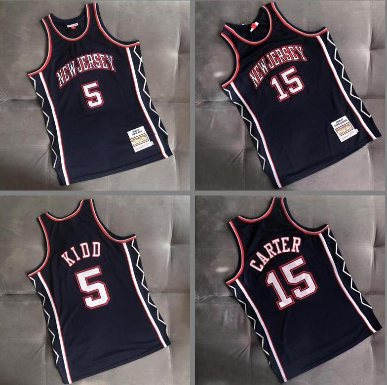 

Men S-2XL basketball jerseys Jason Kidd #5 Vince Carter #15 Mitchell & Ness 2006-07 Hardwoods Classic retro Jersey