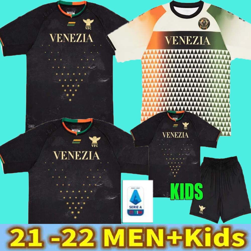 

21 22 Venezia FC Soccer Jerseys Home Aramu 10 Forte 11 Peretz Heymans Tessmann CRNIGOI 2021 Jersey Camisetas de fútbol Kids Away Di Mariano Ceccaroni Sets 2022 Black, 21/22 home adult size