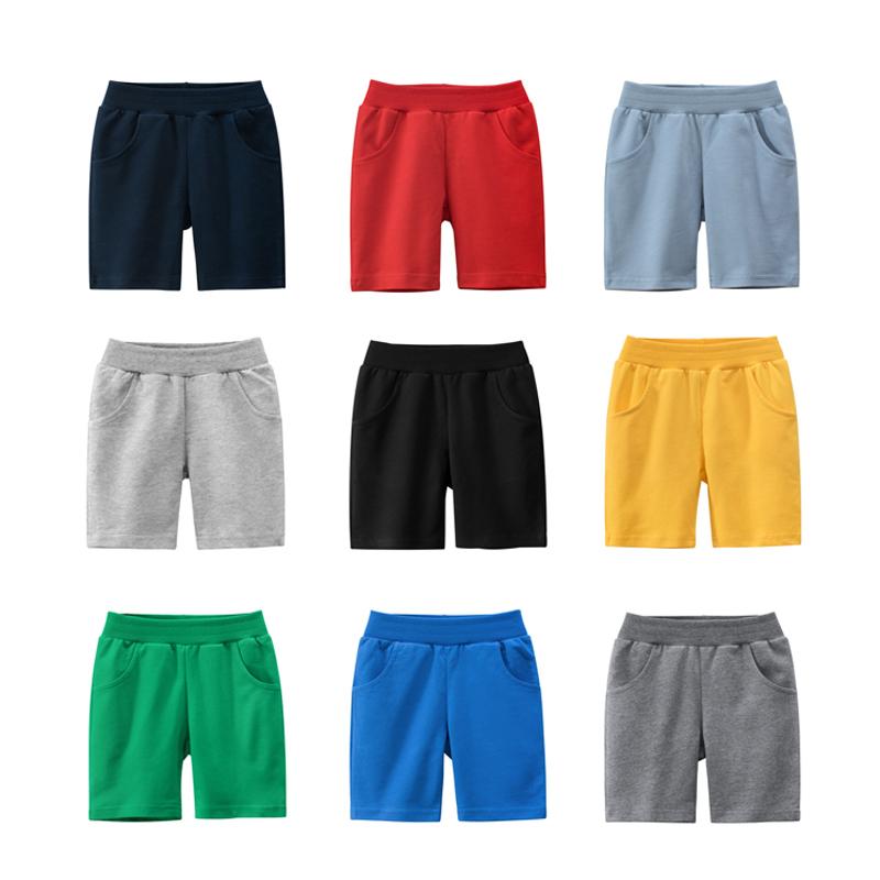 

Shorts 2021 Children Summer Cotton Solid Elastic Waist Beach For Boys Girls Sports Pants Toddler Panties Kids Outfits 9Y, Black