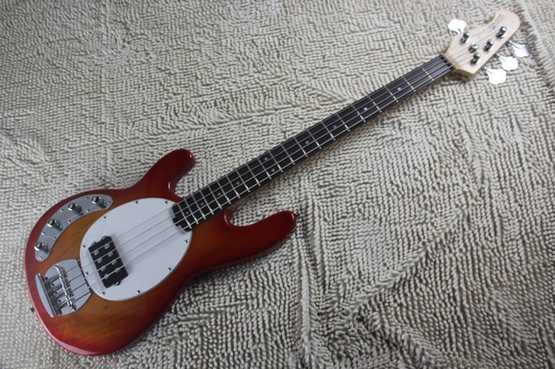 

Left Handed Music Man Cherry Burst Ernie Ball Sting Ray 4 String Electric Bass Guitar guitar