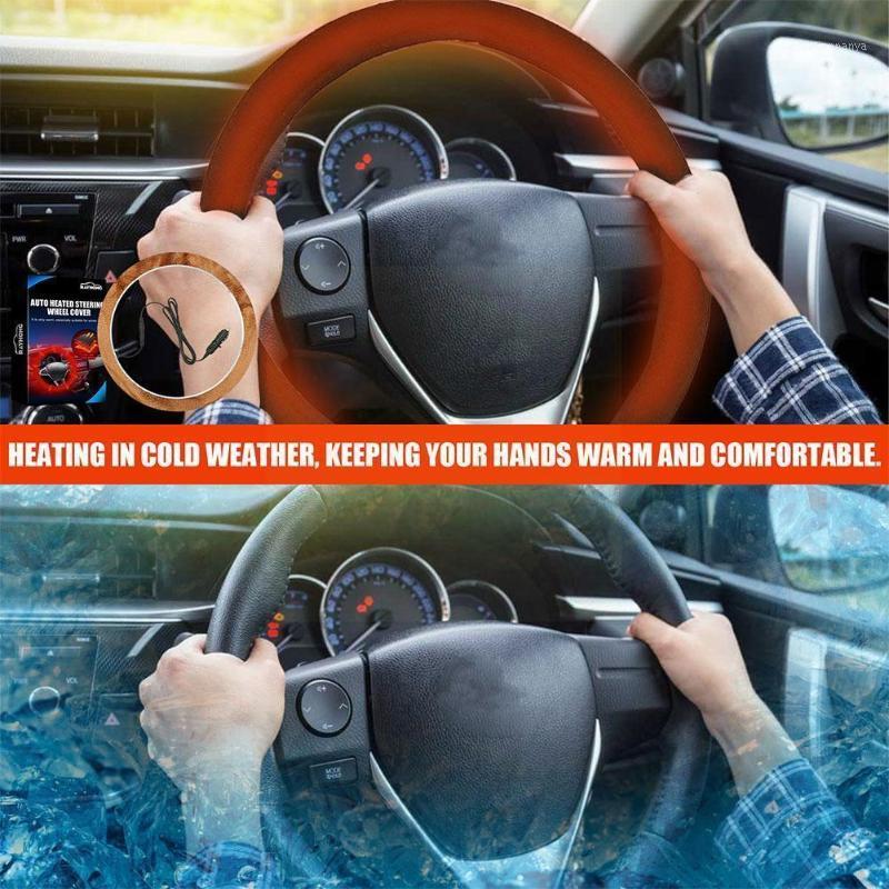 

Steering Wheel Covers 38cm Car Heating Cover Universal Size Color Colorful 2 Warm Winter Package G2x6