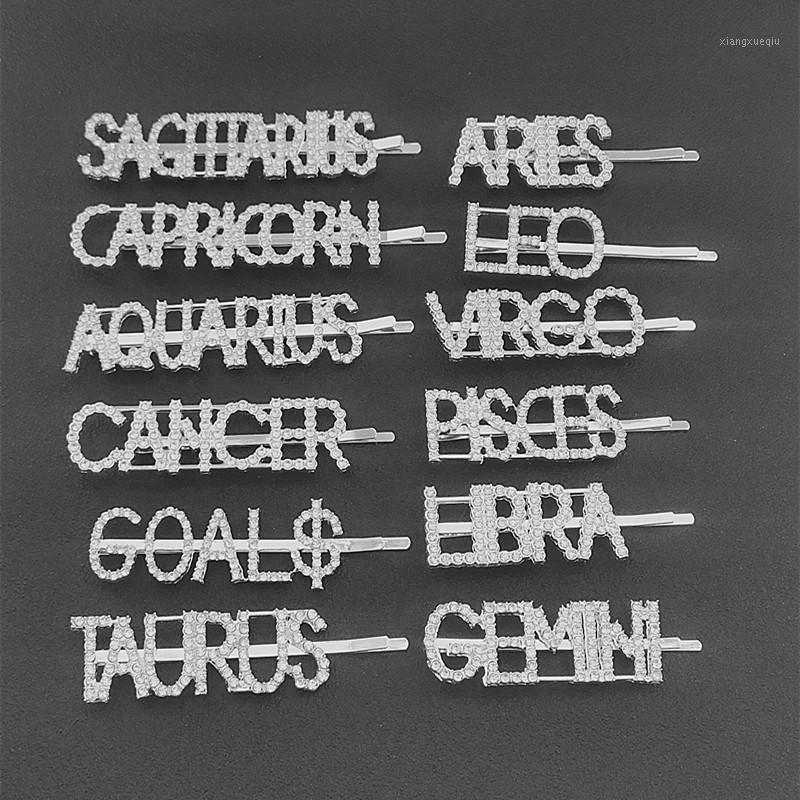 

Crystal Rhinestone Headwear For Women Hair Clips Barrettes Constellation Hairpins Hairgrips Styling Accessories &, Golden;silver