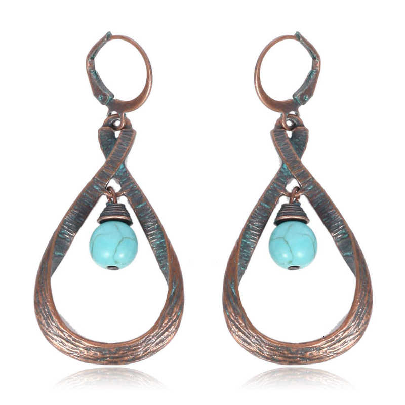

earring national turquoise jewelry yunnan minority earrings hy-7022-1, Golden