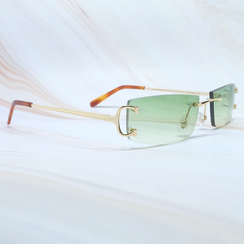 

70% Off Online Store Vintage Rimless Sunglasses Carter Small Square Big Designer Sun Shades Cool Rapper Party Eyewear 2021 Gafas Sol