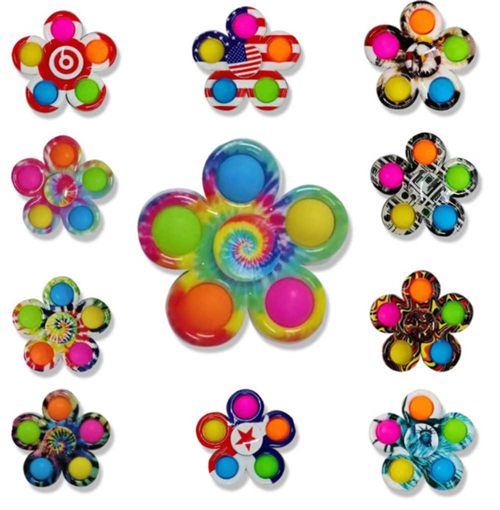 

Colorful Sensory Fidget Push Bubble Board Toys Simple Dimple Fidgets Plus 3 Leaf 5 Sides Finger Play Game Anti Stress Spinner DHL
