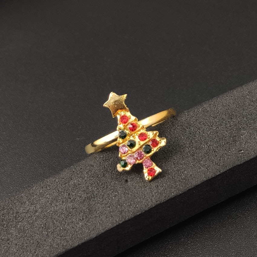 

Christmas Gifts Accessories Wholesale Jewelry Trend Blue Zhihai Christmas Jewelry Cartoon Animal Ring Gift Christmas Ring