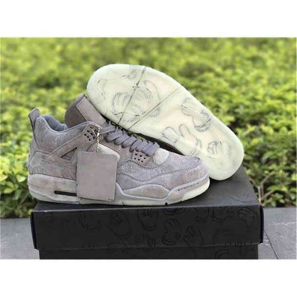 

Shoes With Top KAWS x 4 Cool Grey Men Basketball 4s Black Suede Sports us 7-12