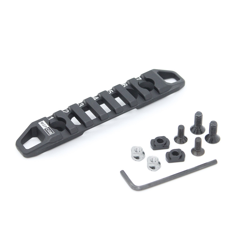 

metal 7-slot guide rail Dual system KEYMOD MLOK wood guard 20MM hollow hunting rails airsoft AR15