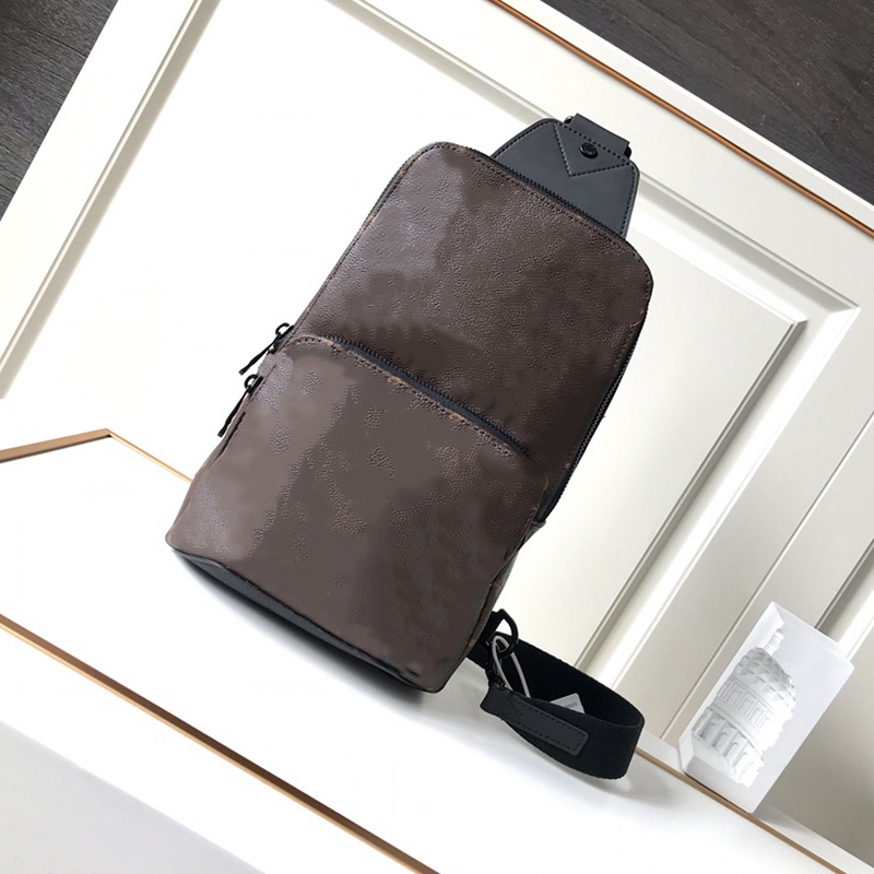 

High QUality Mens Slings Bags Grid Avenue Canvas Textile Lining Luxurys Designers Shoulder Crossbody Bag Real Leather with Box
