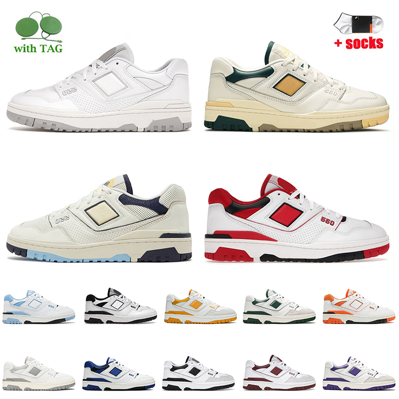 

2022 New NB550 550 Casual Shoes For Women Men B550 Platform Sneakers White Red Grey Aime Leon Dore Green Yellow Rich Paul UNC University Blue Off Mens Trainers Sneakers, B5 white grey 36-45