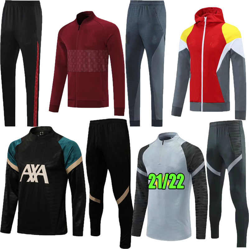 

2021 LVP VIRGIL Jacket soccer jersey set 2022 MILNER HENDERSON SHAQIRI 20 21 22 WIJNALDUM A.BECKER ORIGI ALEXANDER Full zipper with hood football Training suit kits